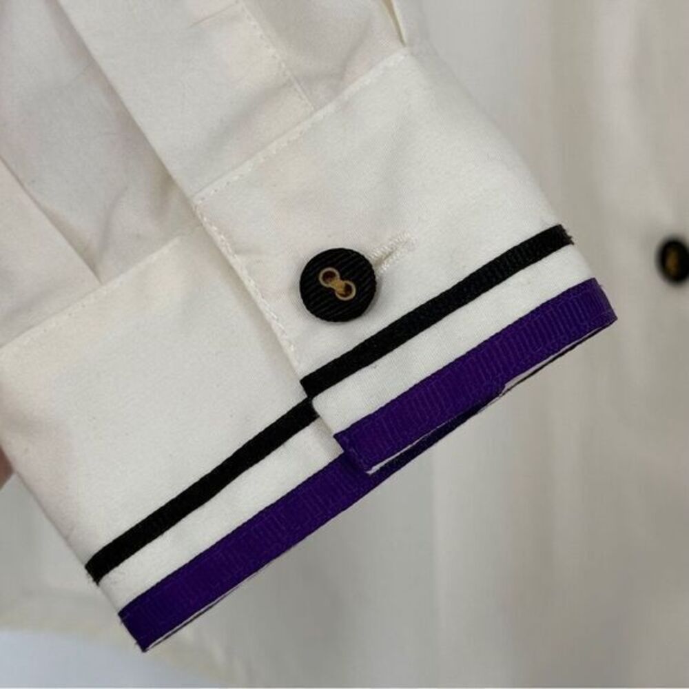 Pendleton Button Front Pointed Collar Ribbon Trim… - image 5